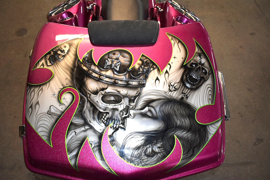 Custom Bagger Motorcycle Paint & Graphics Iron Hawg Custom Cycles Hazleton PA
