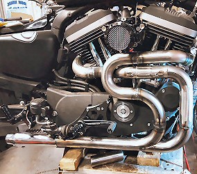Cafe Racer Harley Build Custom Exhaust Welding, Harley Motocycle Builders Iron Hawg Custom Cycles Pennsylvania