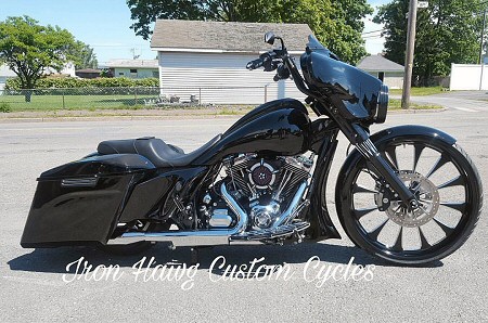 Custom Harley Bagger Motorcycle - 2016 FLHX Bagger With 26" Wheel - By Iron Hawg Custom Cycles Inc. Hazleton, PA