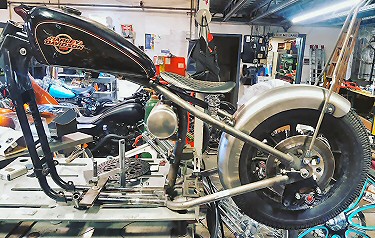 Iron Hawg Custom Cycles Specializes In Custom Motorcycle Frames, Hardtailing Frames, Hardtail Sportsters Frames, Motorcycle Neck Modifications, Custom Motorcycle Frame Stretching