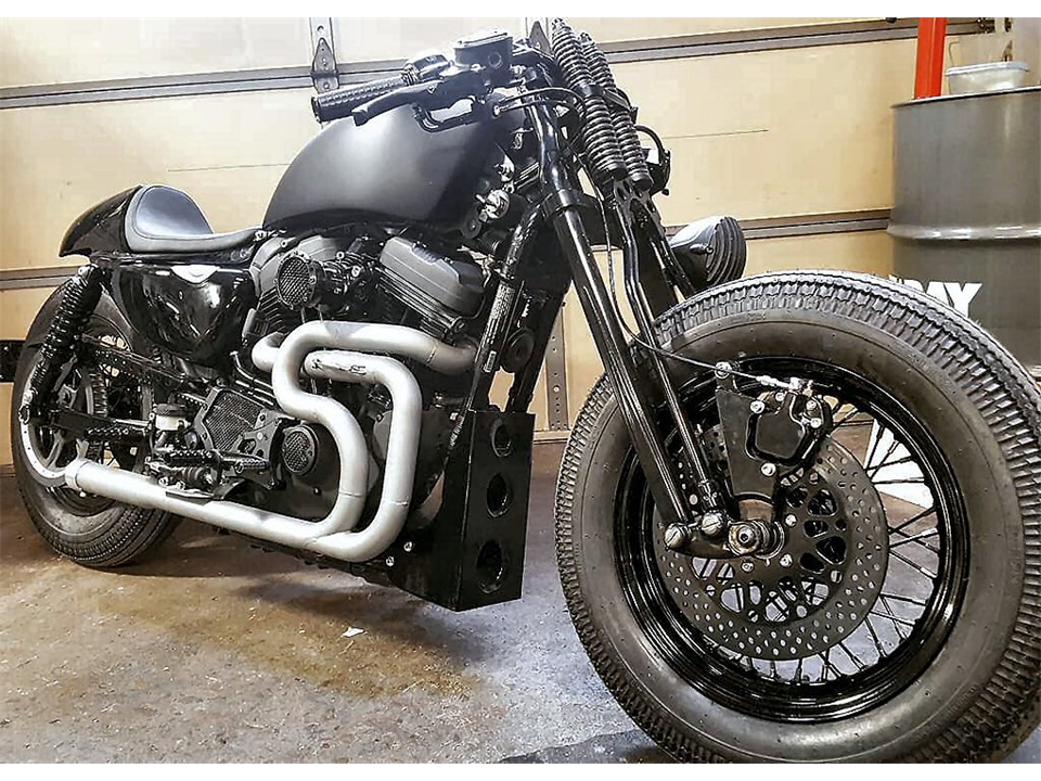 Cafe Racer Harley Sportster Build Pennsyvania By Iron Hawg Custom Cycles